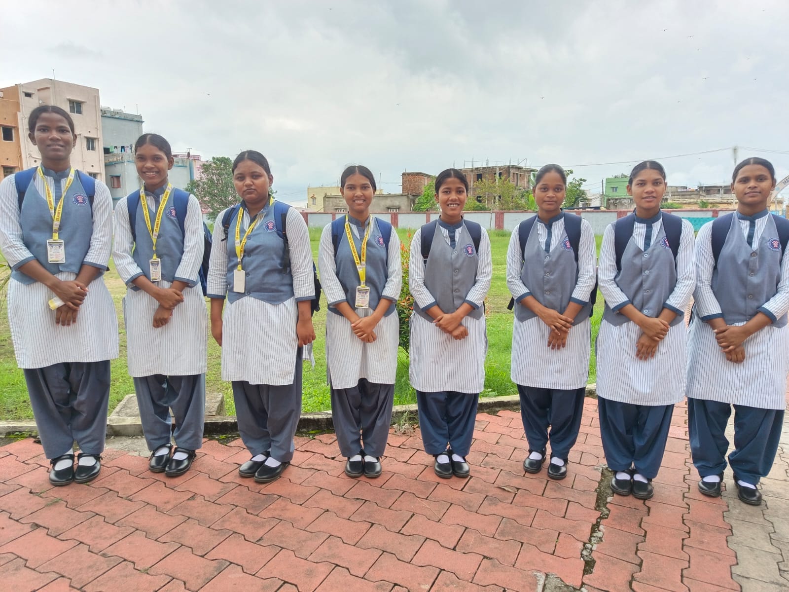 Students in school uniform